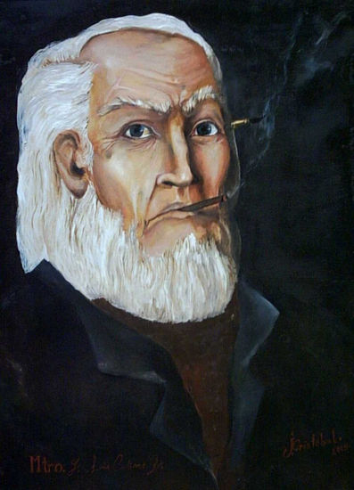 Maestro Gallegos Oil Panel Portrait