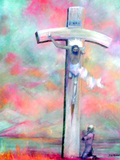 El Final de la Lucha Óleo Cartulina Figura