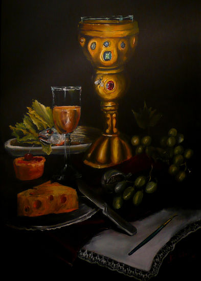 Bodegón II Oil Panel Still Life Paintings