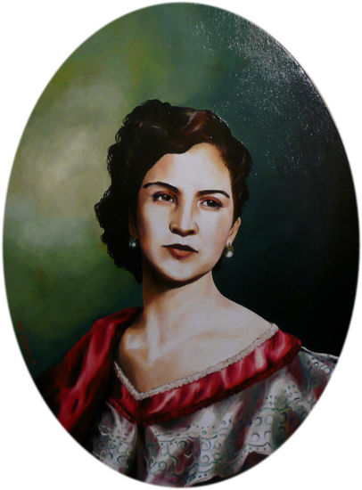 Madre Lic. Apuleya Pons Óleo Tela Retrato