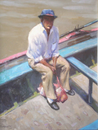 El pasajero Oil Canvas Figure Painting