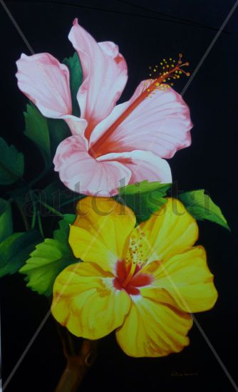 cayenas Oil Canvas Floral Painting