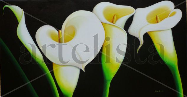 calas serie I Oil Canvas Floral Painting