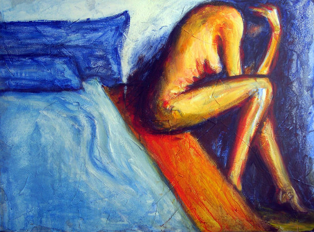 angustia Acrylic Others Nude Paintings