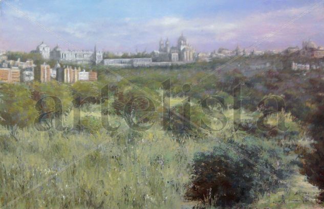 madrid vista desde la casa de campo Oil Canvas Landscaping