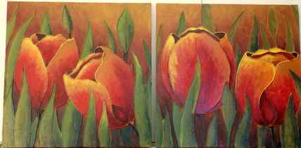 Diptico tulipanes