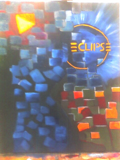 eclipse Oil Textile Figure Painting