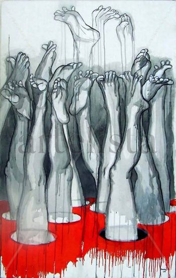 Almas esperanzadas 20 Mixed media Canvas Figure Painting