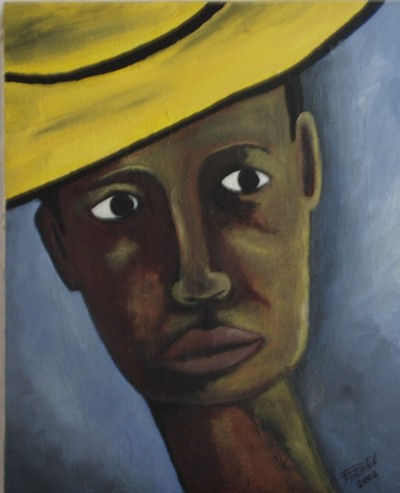 Selbstportrait Acrylic Canvas Figure Painting