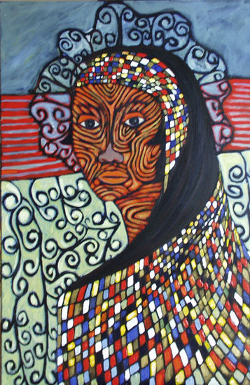 la reina de la Habana Acrylic Canvas Figure Painting