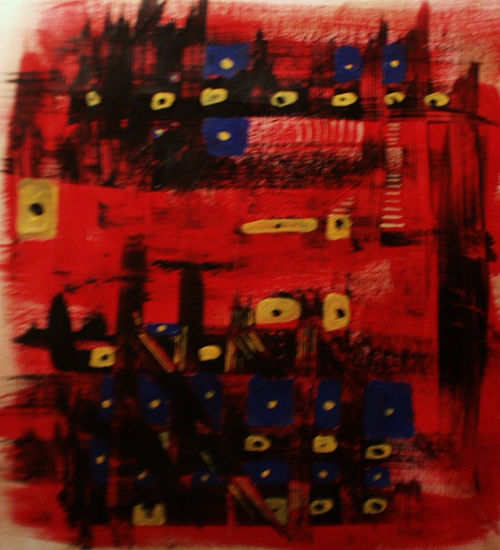 a  Red night in New York Acrylic Card Others