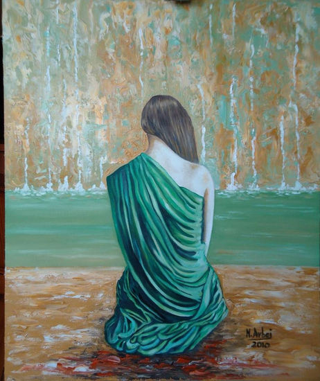 Meditacion Oil Canvas Figure Painting