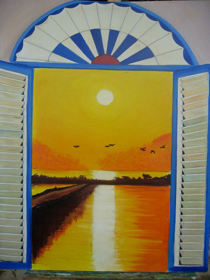 ventana cubana Oil Canvas