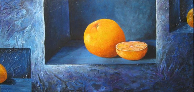 Dos Naranjas Oil Canvas Still Life Paintings