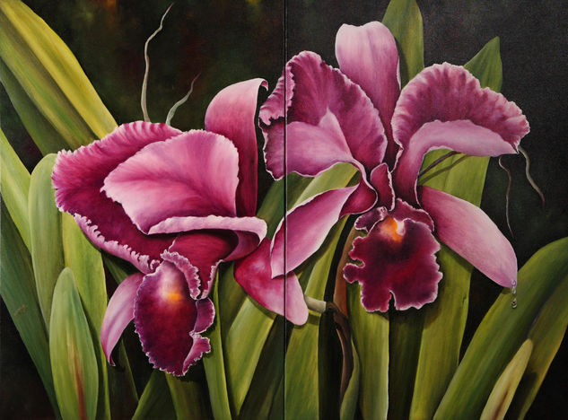 El Antojo Oil Canvas Floral Painting