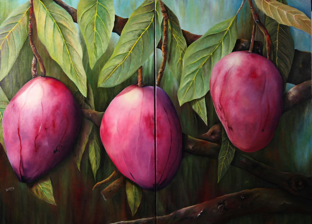 Los Mangos Oil Canvas Floral Painting