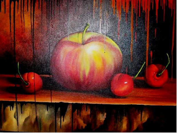 La manzana de Eva Oil Canvas Still Life Paintings