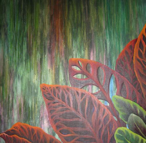 LLoviendo Verde Oil Canvas Landscaping