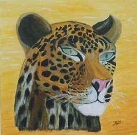 Portrait de guepard Watercolour Canvas