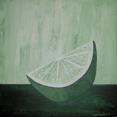 SLICE OF LIME Acrylic Canvas