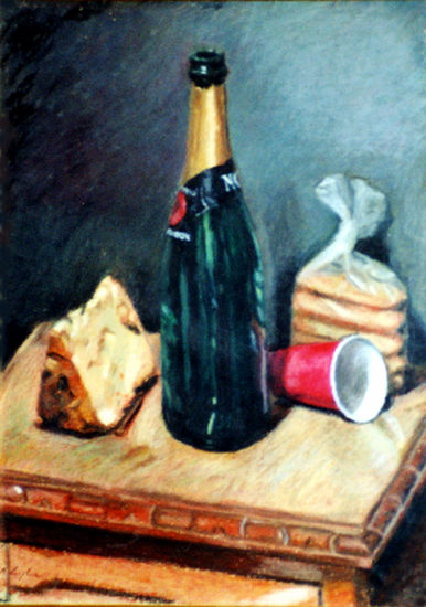 Champagne Oil Canvas Others