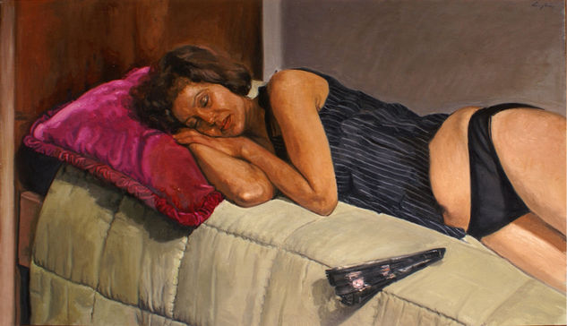 Ritratto di May dormiente Oil Canvas Portrait