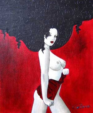 Provocation Acrylic Canvas Nude Paintings