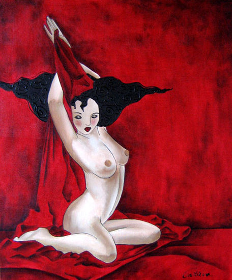 Nu Rouge Acrylic Canvas Nude Paintings