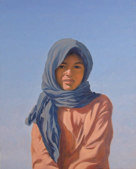 Berber girl Thilelli Oil Canvas Figure Painting