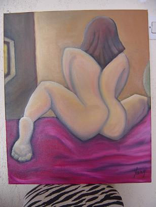 nue sur un lit Oil Canvas