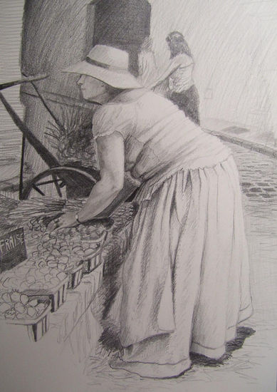 la marchande de fraises Charcoal