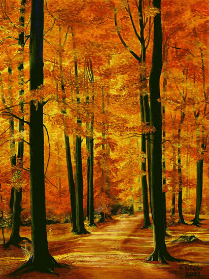 Herbstwald Acrylic Card