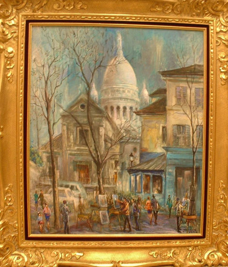 PLACE DU TERTRE MONTMARTRE PARIS Oil