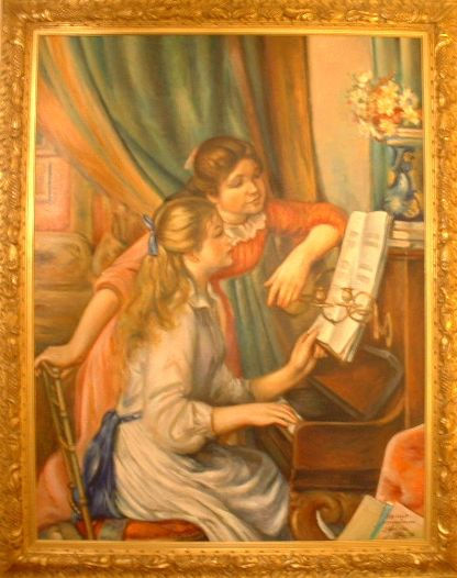 RENOIR (LES JEUNES FILLES AU PIANO) par GALVAN Óleo