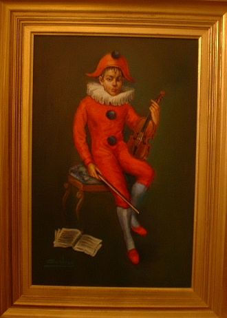 ARLEQUIN AU VIOLON Oil