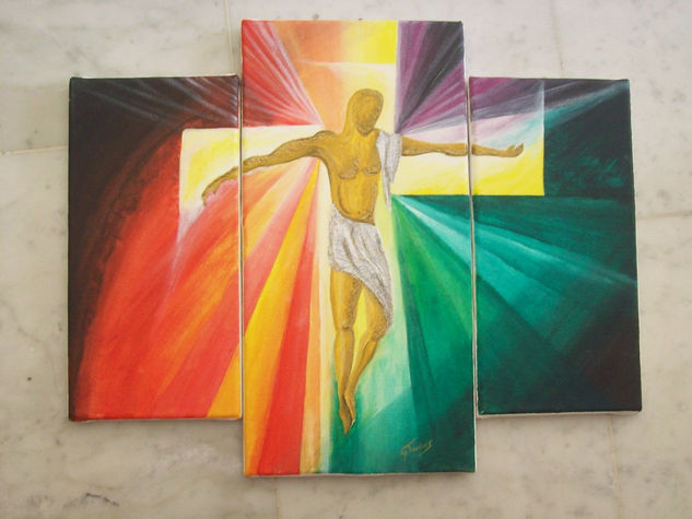 cristo Acrylic Canvas Figure Painting