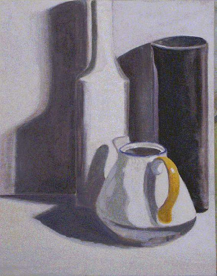 Bodegón de blanco y negro Oil Canvas Others