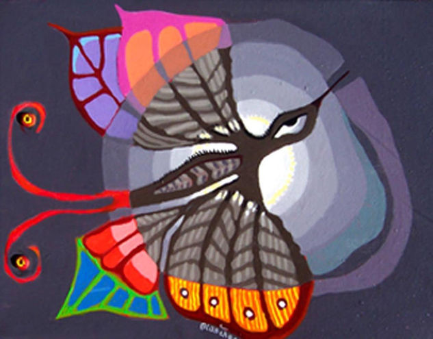 Pájaro lunar Oil Canvas Animals