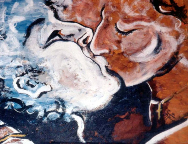 El beso Acrylic Canvas