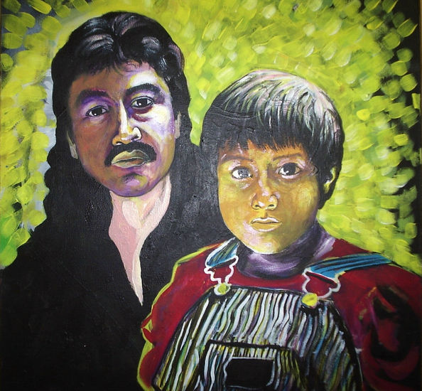 Artista y Hijo Acrylic Canvas