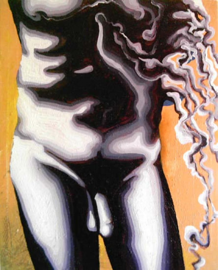 Delant-eros Mixed media Canvas Figure Painting