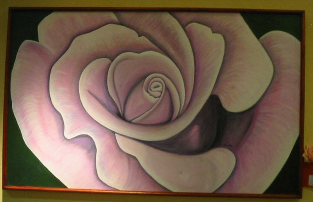 Rosa Acrylic Canvas Floral Painting