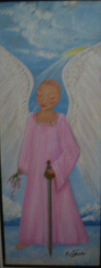 Anjo da Guarda careca com espada Acrylic Textile Others