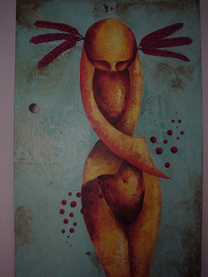 si tuviera alas me iria volando Acrylic Panel Figure Painting