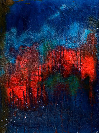 Incendie dans la Nuit Acrylic Textile Landscaping