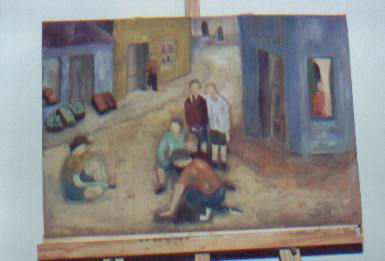 Los niños Oil Paper