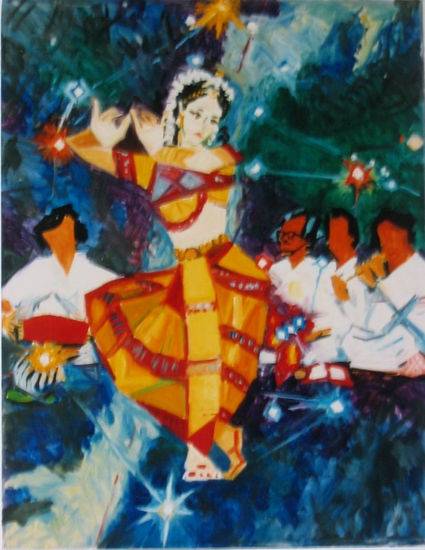 Danse de Krishna Oil Canvas