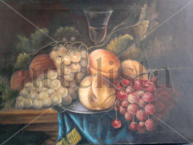 bodegon de frutas (copia) Oil Canvas Still Life Paintings