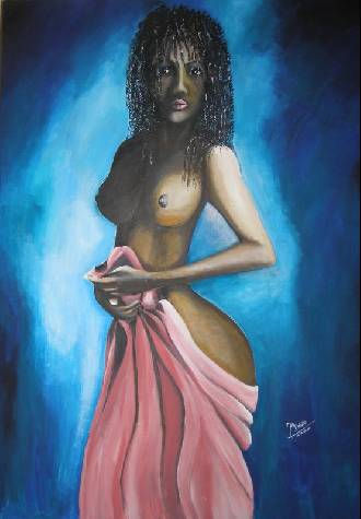 Mi Negra Acrylic Canvas Figure Painting