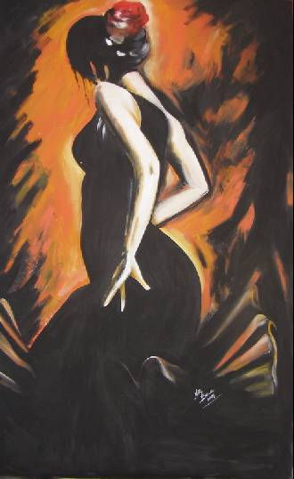 Otra Sevillana de mi Alma Acrylic Canvas Figure Painting